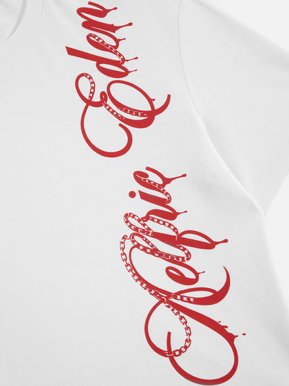 Boxy Script Tee White - Aelfric Eden