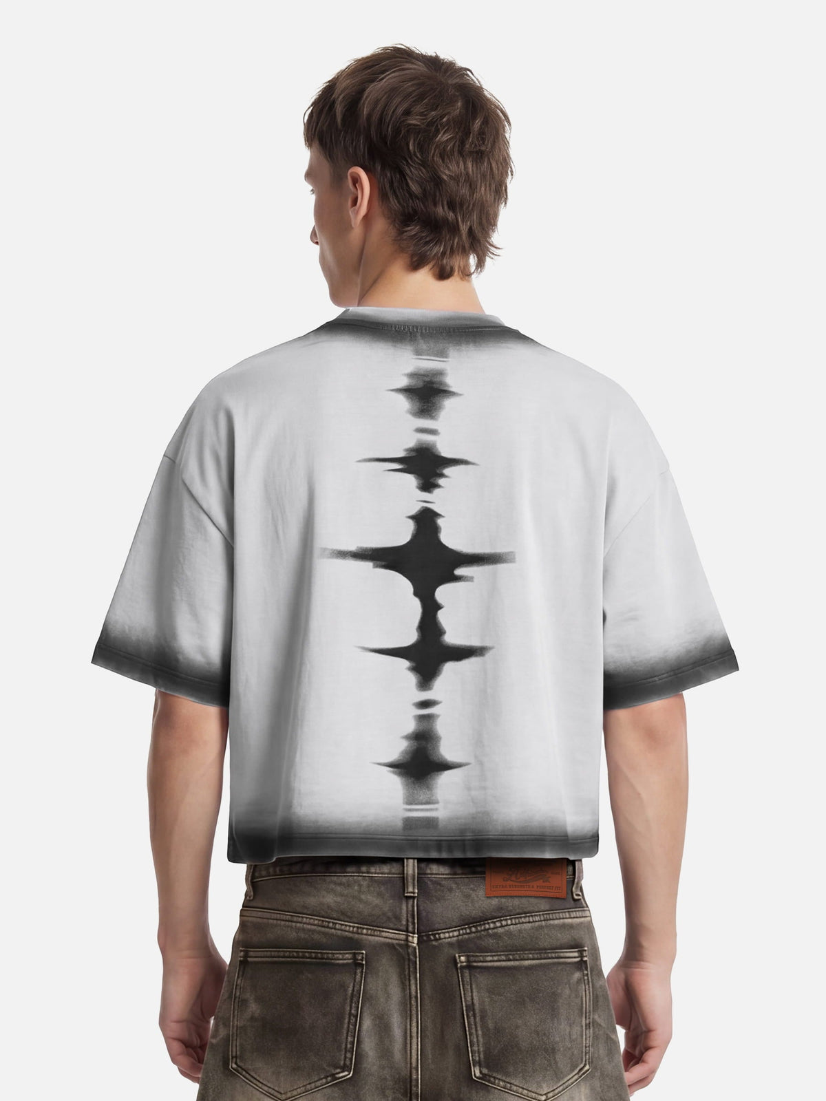 Boxy Spray Fade Star Tee Grey - Aelfric Eden