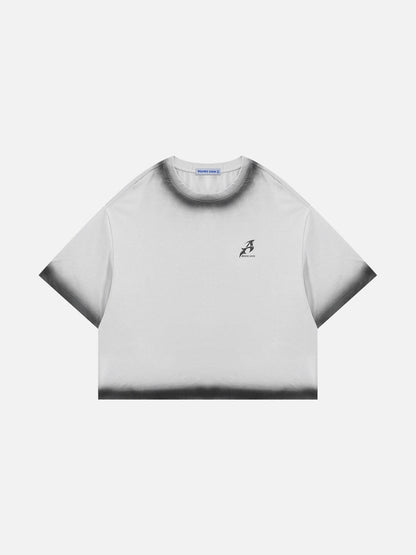 Boxy Spray Fade Star Tee Grey - Aelfric Eden