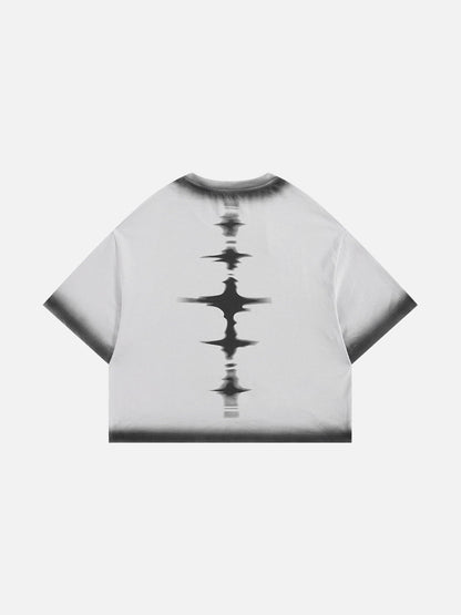 Boxy Spray Fade Star Tee Grey - Aelfric Eden