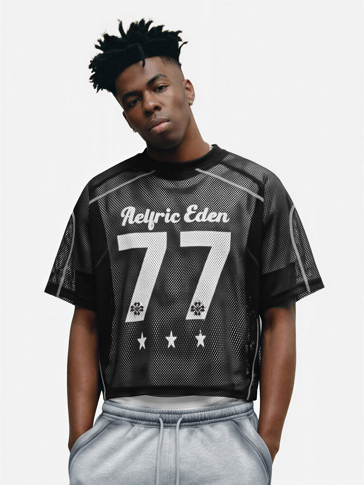 Boxy Raglan Jersey Tee Black - Aelfric Eden
