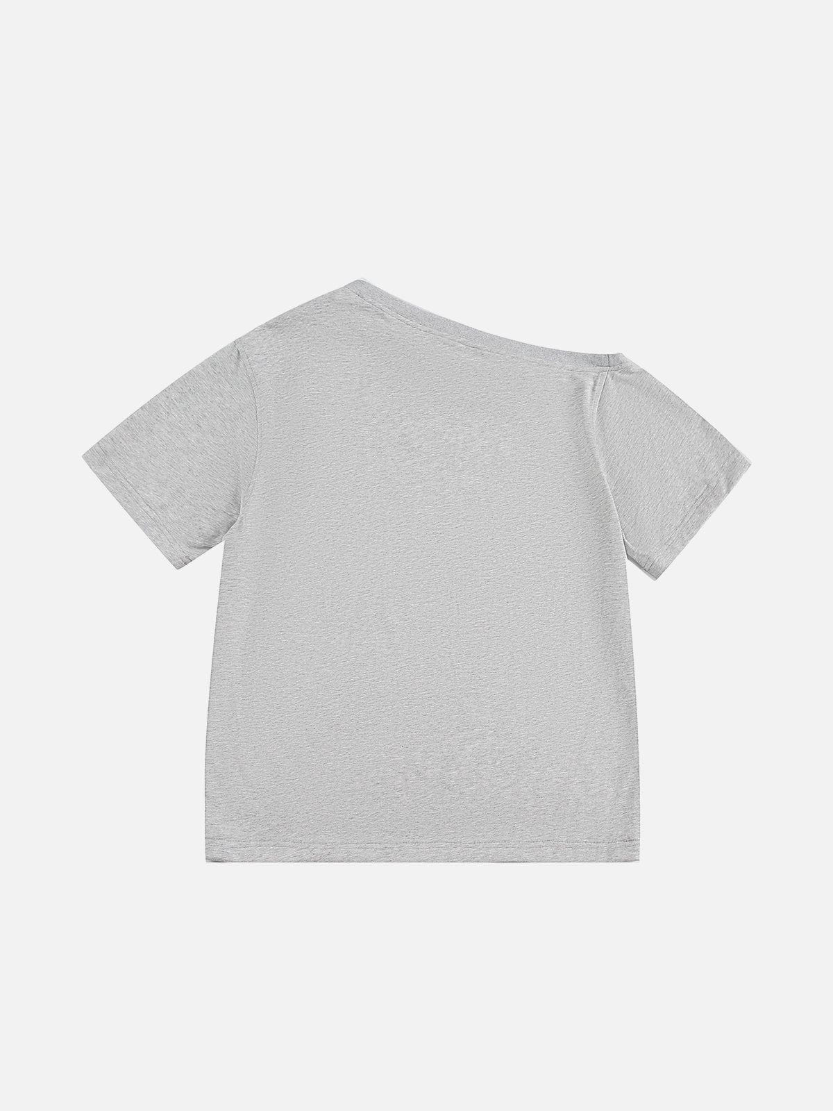 Dachshund Off-The-Shoulder Tee Grey - Aelfric Eden