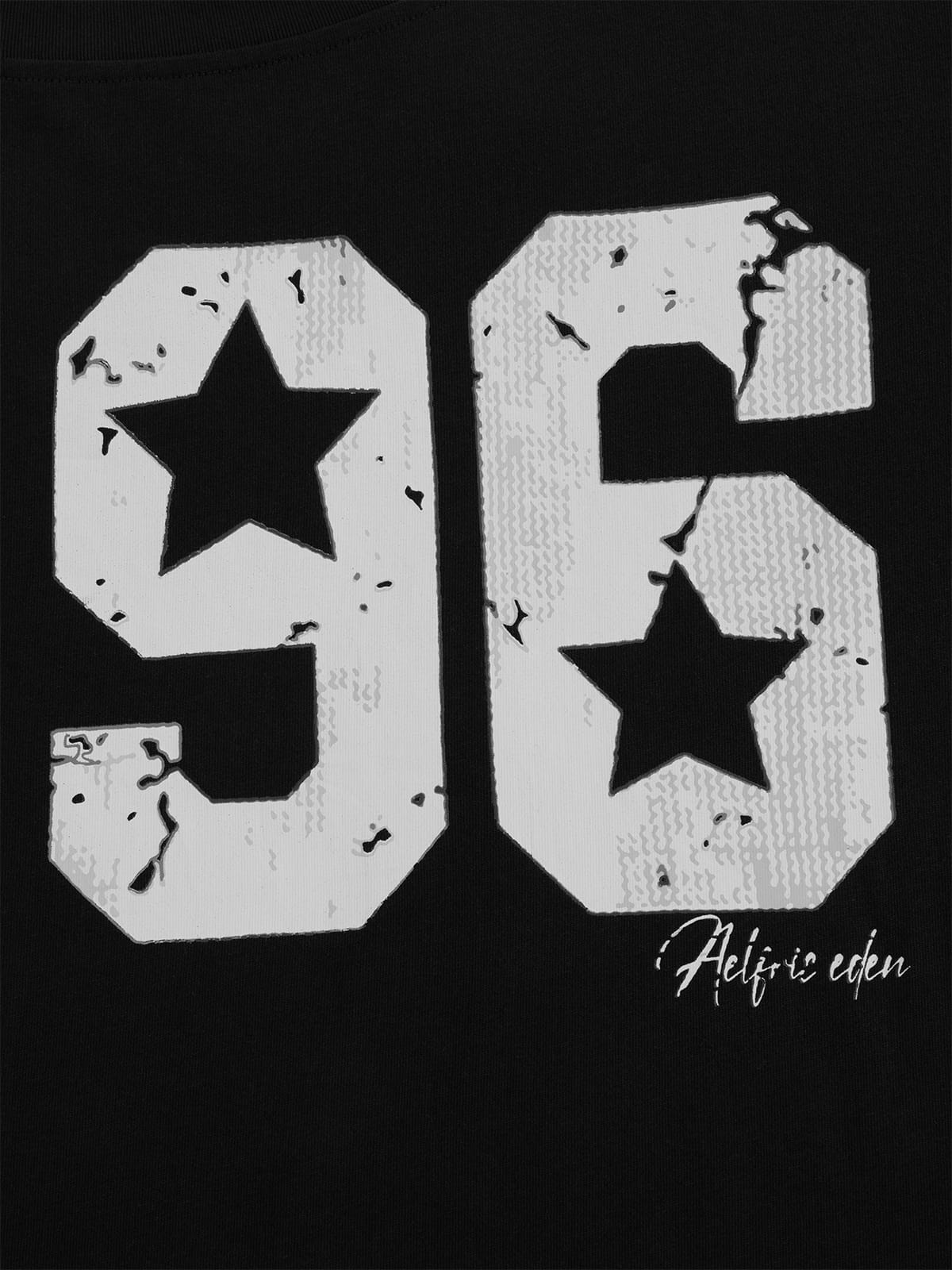 Star 96 Off-The-Shoulder Tee Black - Aelfric Eden