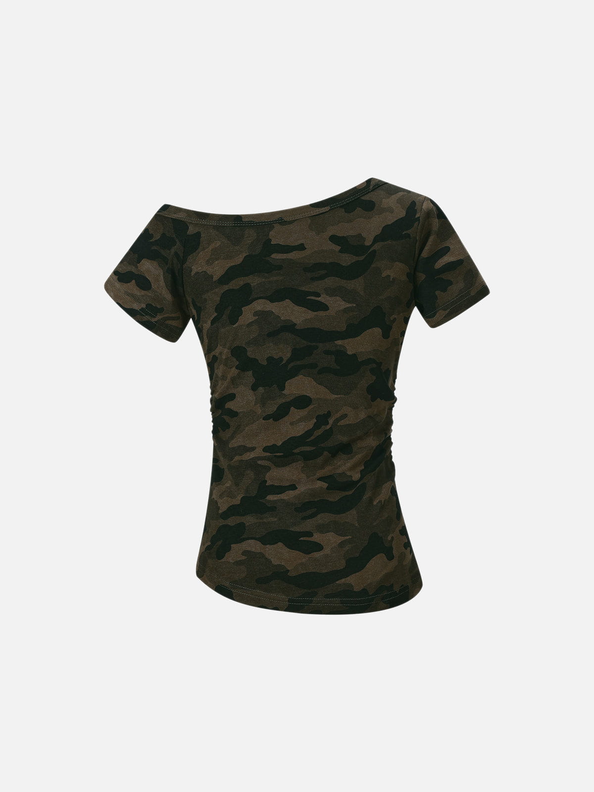 CAMO Off-The-Shoulder Baby Tee Camouflage - Aelfric Eden