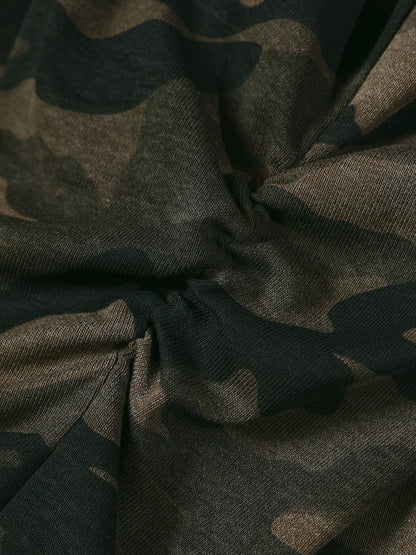 CAMO Off-The-Shoulder Baby Tee Camouflage - Aelfric Eden