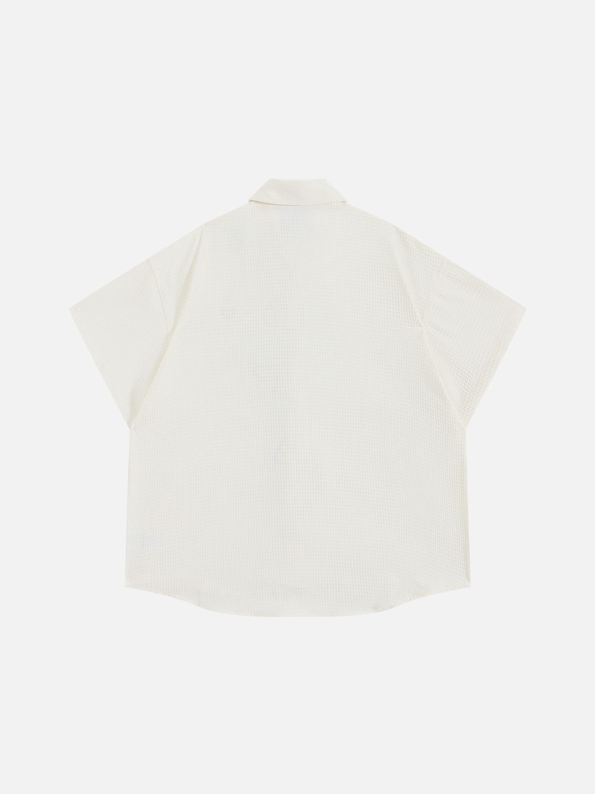 Boxy Dachshund Embroidery Short Sleeve Shirt White - Aelfric Eden
