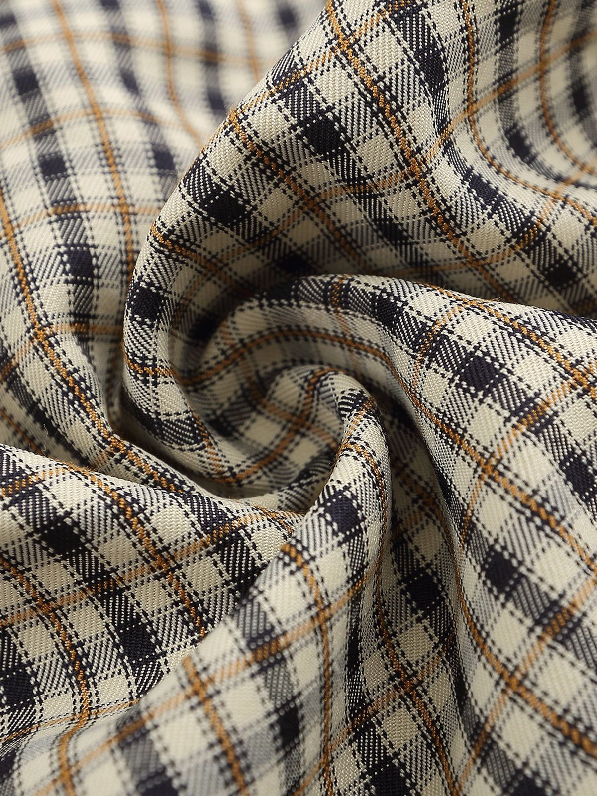 Plaid Embroidery Short Sleeve Shirt Black - Aelfric Eden