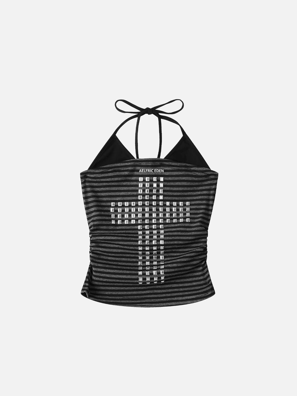 Halter Studded Cami Top Black - Aelfric Eden