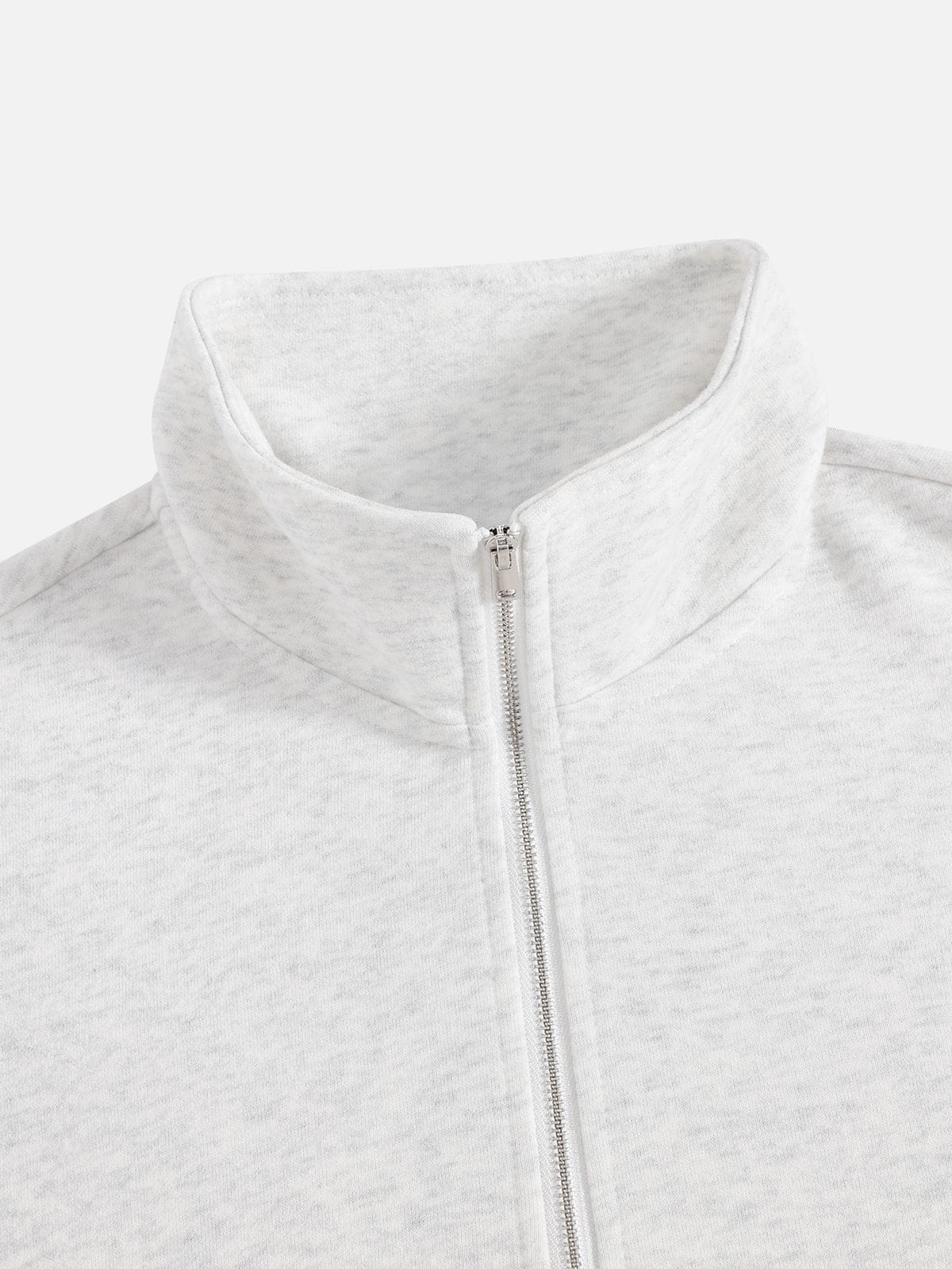 [Pre-Order] Boxy Striped Quarter-Zip Sweatshirt Grey - Aelfric Eden
