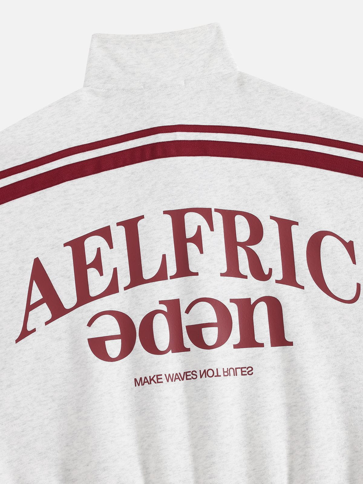 [Pre-Order] Boxy Striped Quarter-Zip Sweatshirt Grey - Aelfric Eden
