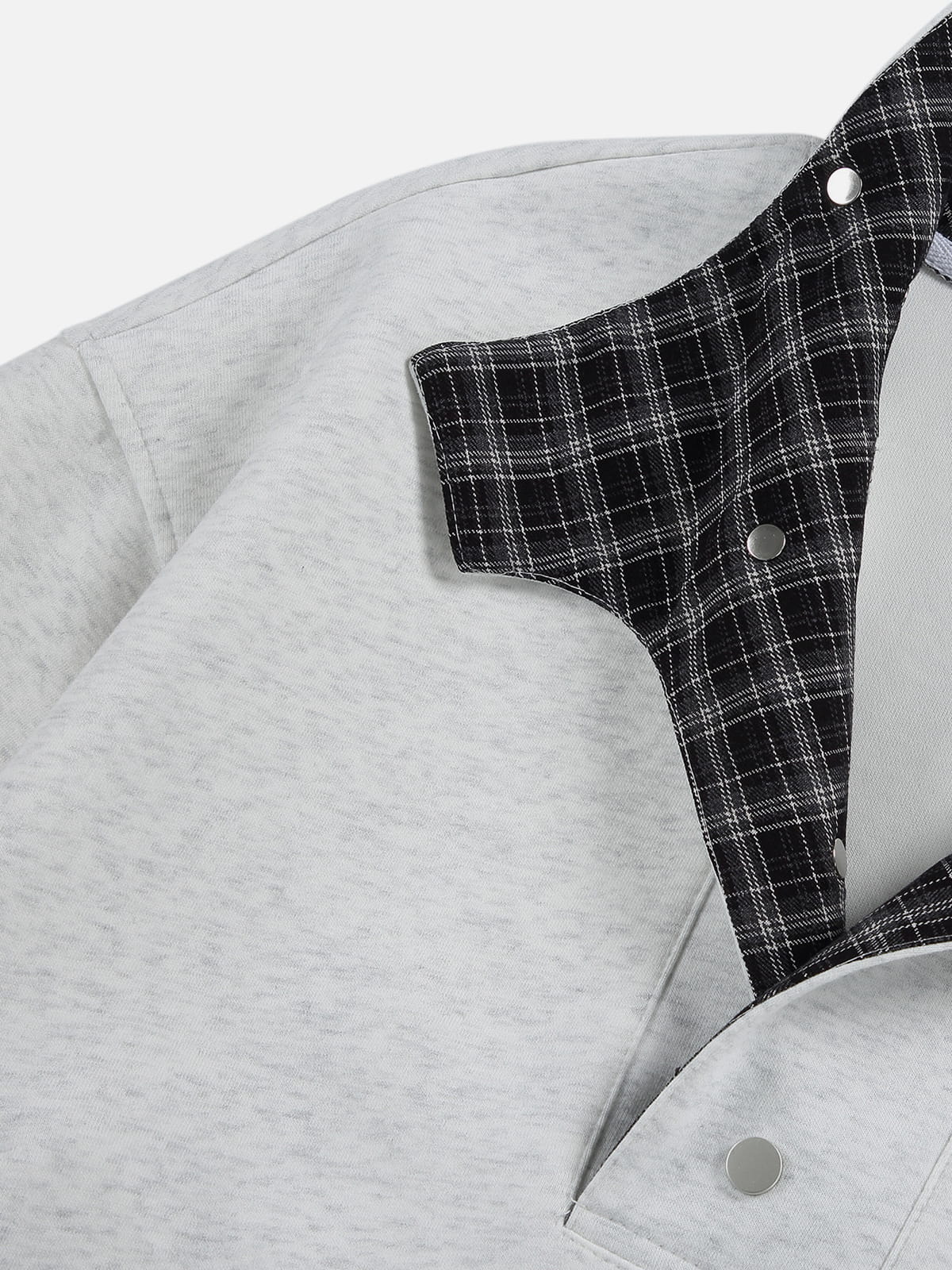 Boxy Botton Neck Sweatshirt White - Aelfric Eden
