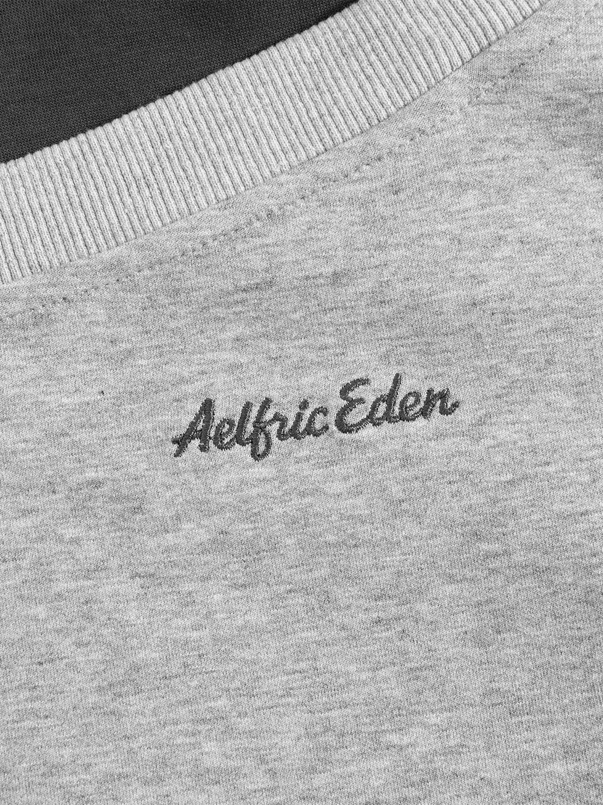 Boxy Layered Off-The-Shoulder Sweatshirt Dark Grey - Aelfric Eden