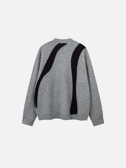 Graphic Knit Sweater Grey - Aelfric Eden