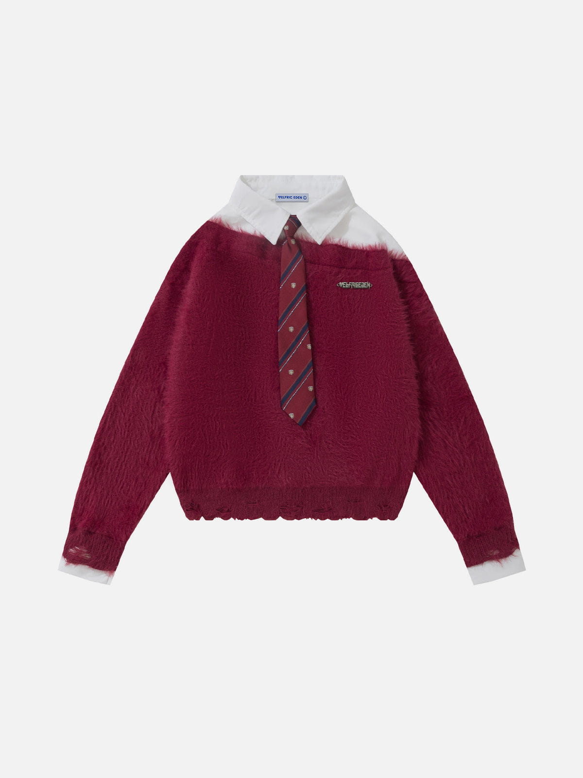 Tie Two Layer Sweater Blue - Aelfric Eden