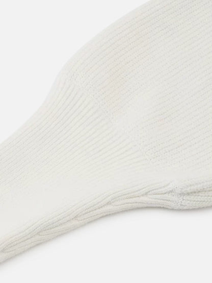 Cropped Shoulder Button Sweater White - Aelfric Eden