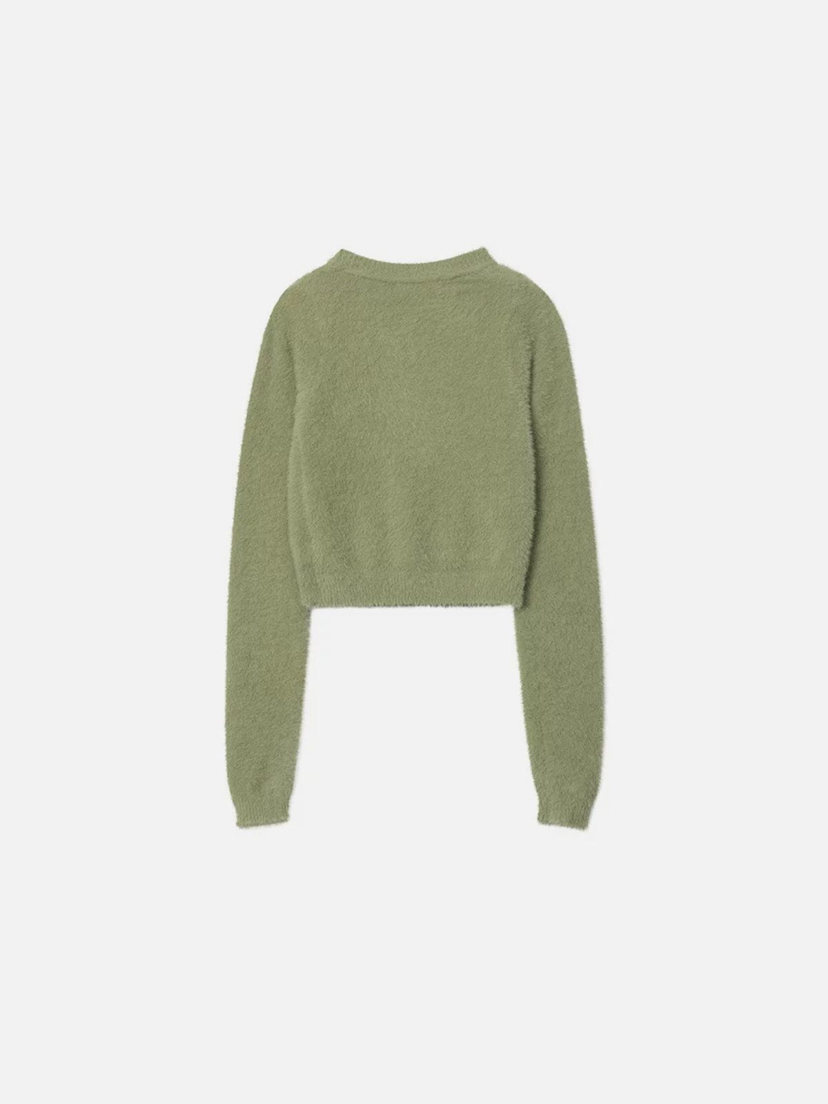 Cropped Dog Graphic Sweater Black - Aelfric Eden