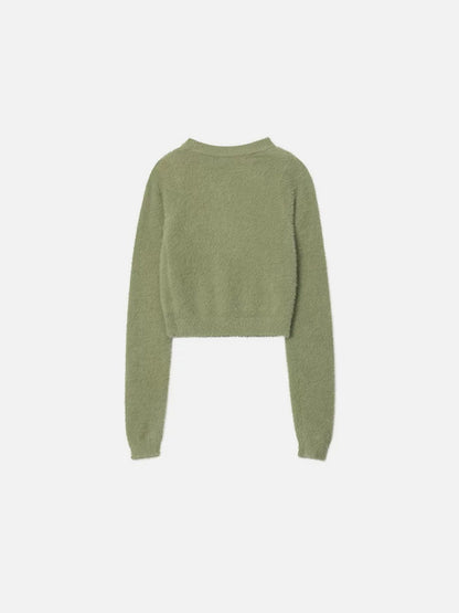 Cropped Dog Graphic Sweater Black - Aelfric Eden