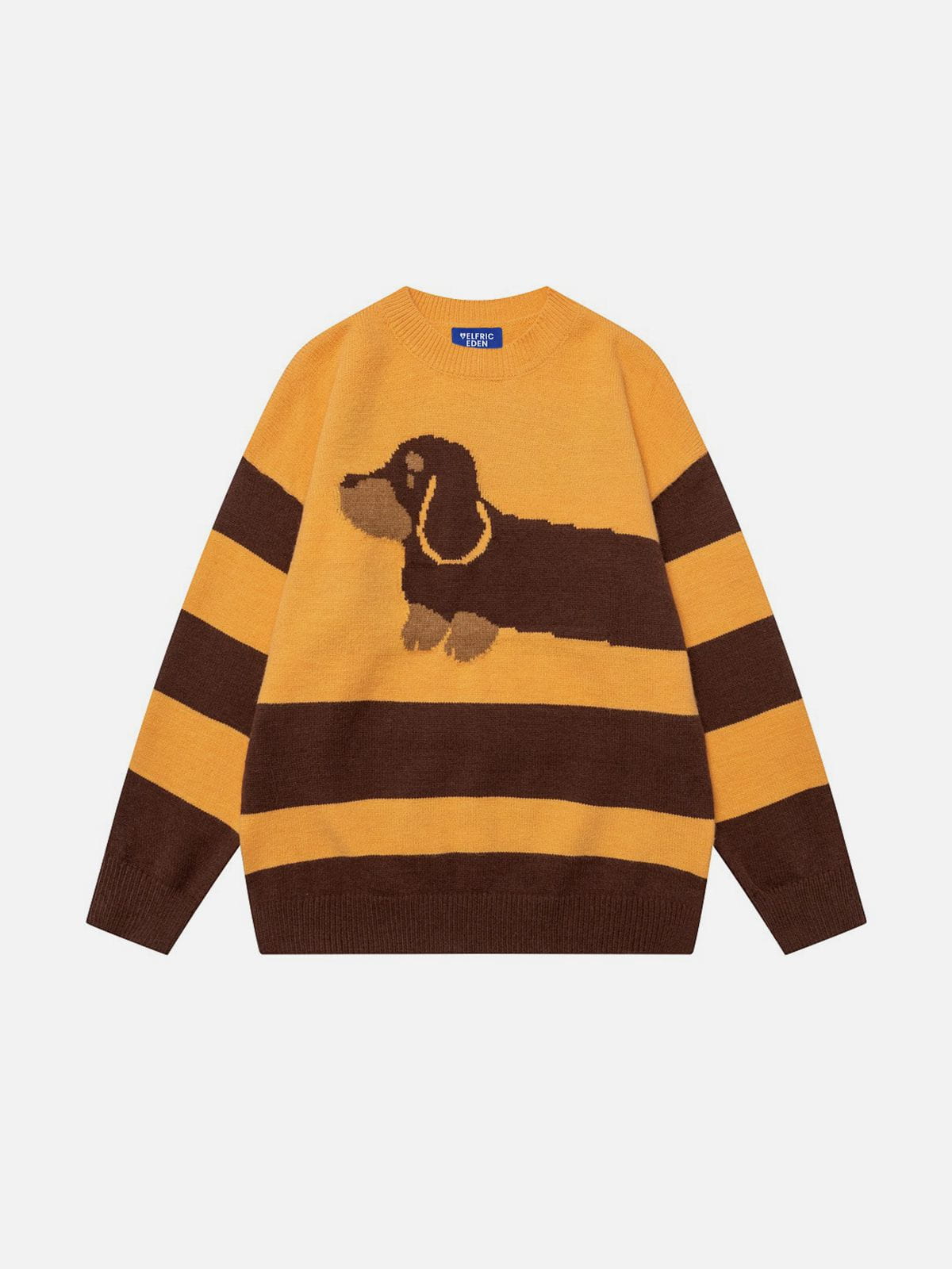 Striped Dachshund Sweater Apricot - Aelfric Eden