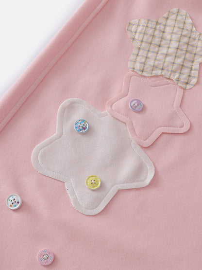 Star Patch Baggy Barrel Sweatpants Pink - Aelfric Eden