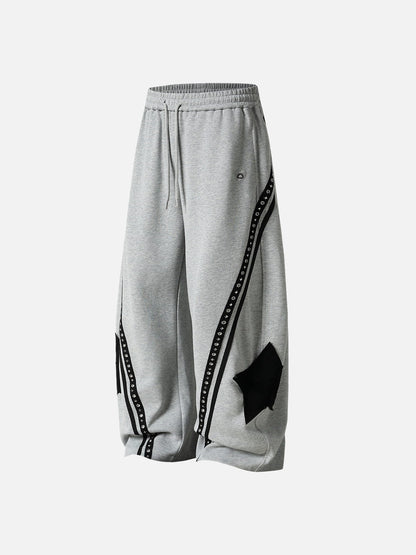 Panel Baggy Barrel Sweatpants Grey - Aelfric Eden