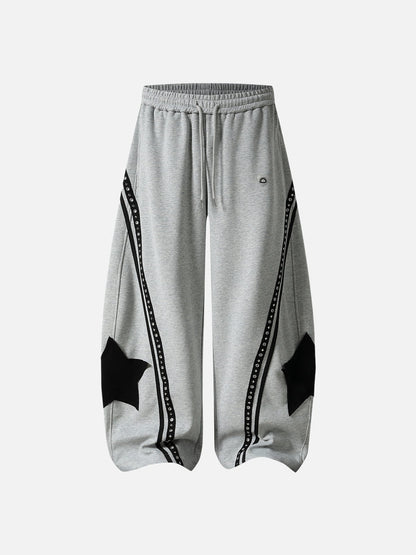 Panel Baggy Barrel Sweatpants Grey - Aelfric Eden