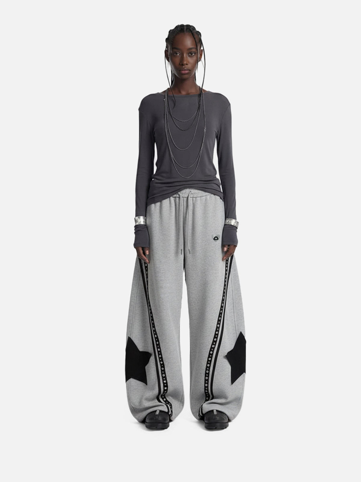 Panel Baggy Barrel Sweatpants Grey - Aelfric Eden