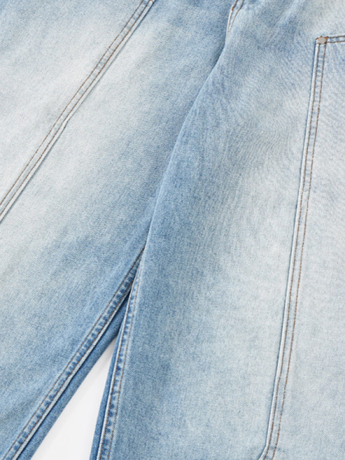 Seam Panel Baggy Barrel Jeans Blue - Aelfric Eden