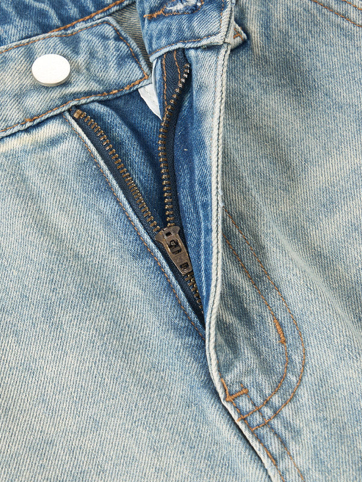 Washed Panel Baggy Barrel Jeans Blue - Aelfric Eden