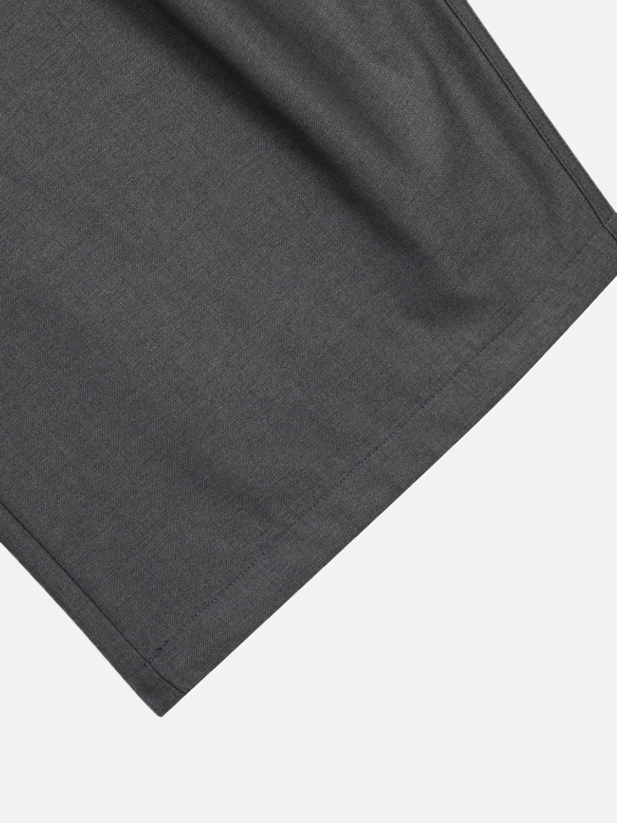 Asymmetric Button Baggy Barrel Pants Black - Aelfric Eden