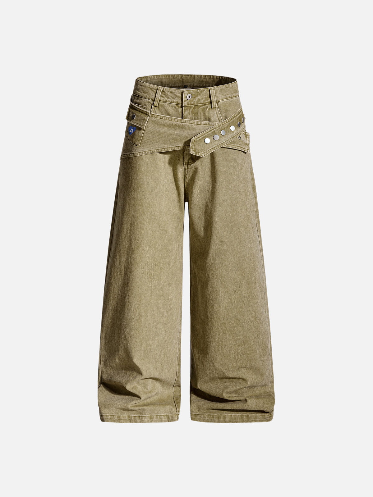 Belted Baggy Pants Khaki - Aelfric Eden