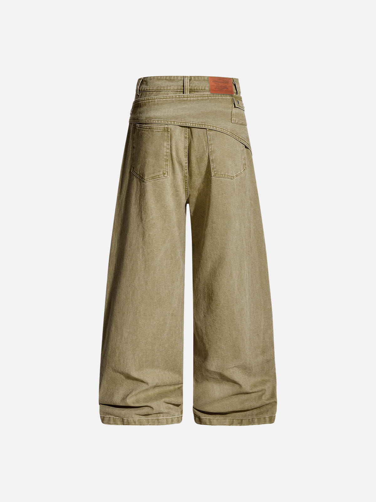 Belted Baggy Pants Khaki - Aelfric Eden