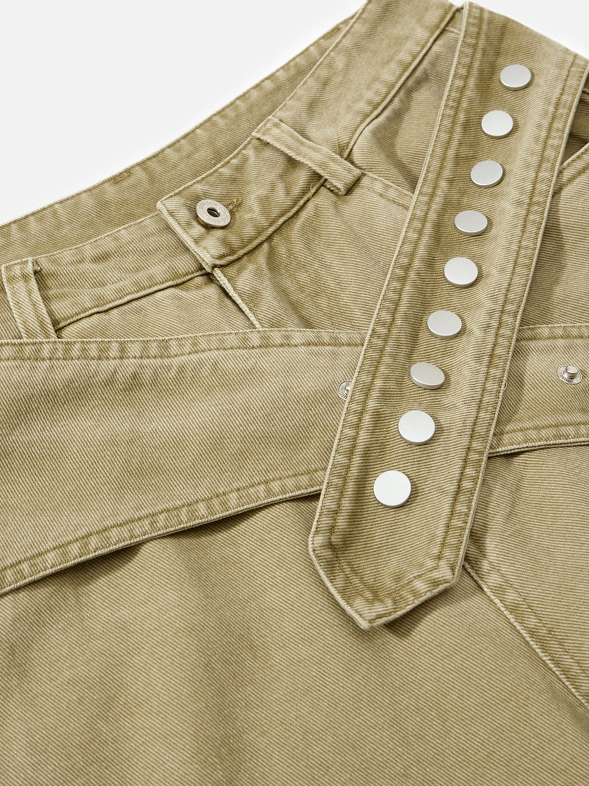 Belted Baggy Pants Khaki - Aelfric Eden