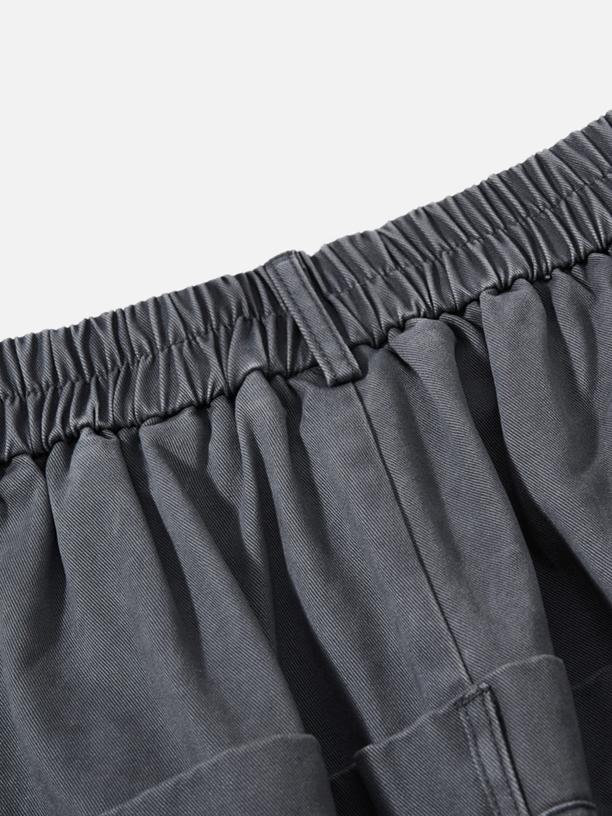 Pleated Pocket Baggy Barrel Pants Grey - Aelfric Eden