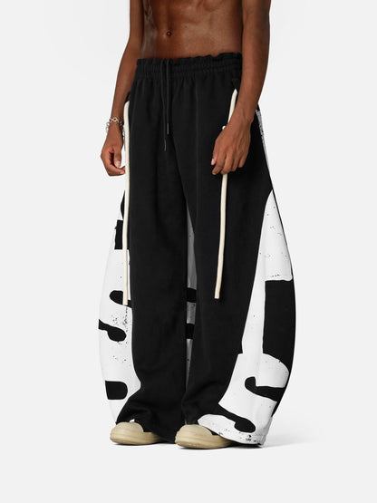 Graffiti Super Baggy Barrel Sweatpants Grey - Aelfric Eden