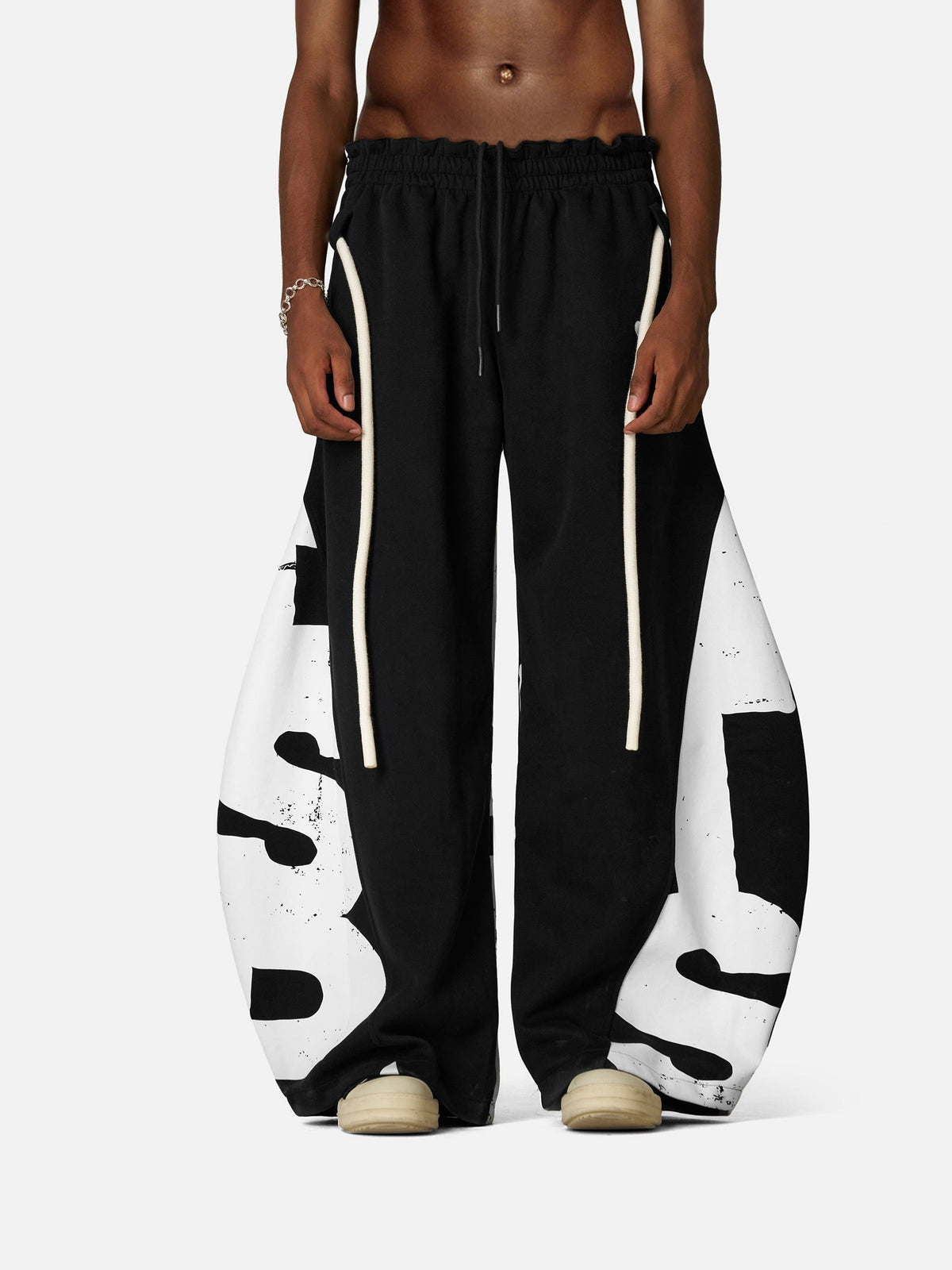 Graffiti Super Baggy Barrel Sweatpants Grey - Aelfric Eden