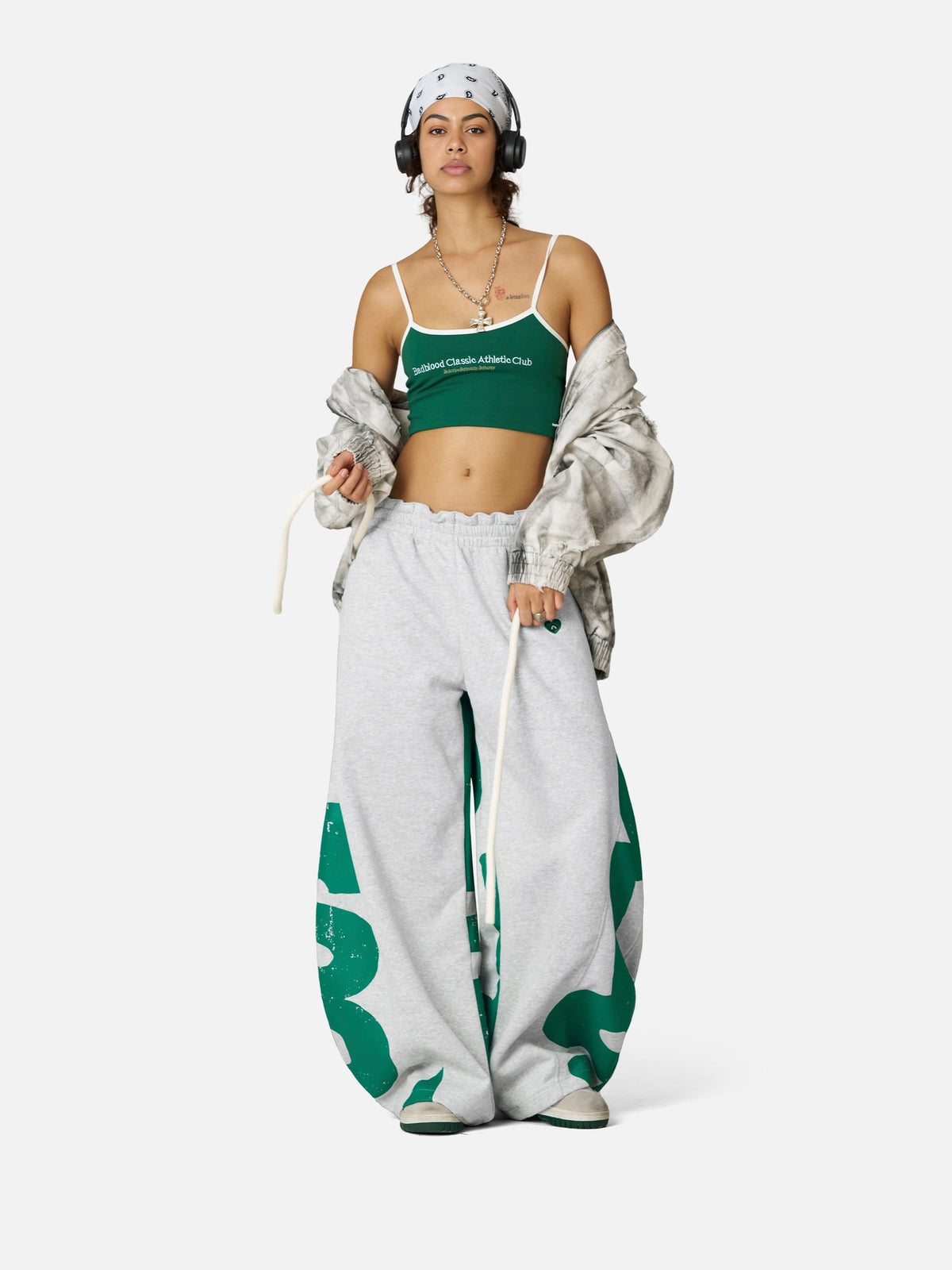 Graffiti Super Baggy Barrel Sweatpants Grey - Aelfric Eden