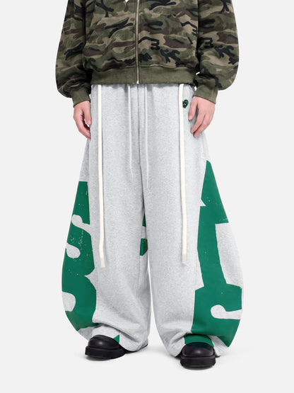 Graffiti Super Baggy Barrel Sweatpants Grey - Aelfric Eden