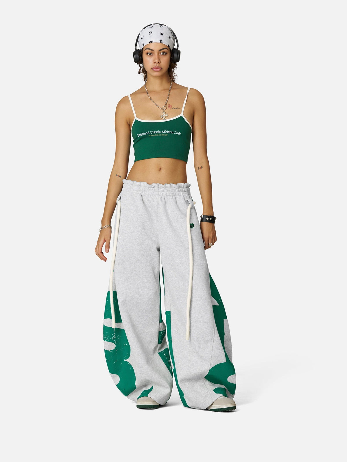 Graffiti Super Baggy Barrel Sweatpants Grey - Aelfric Eden