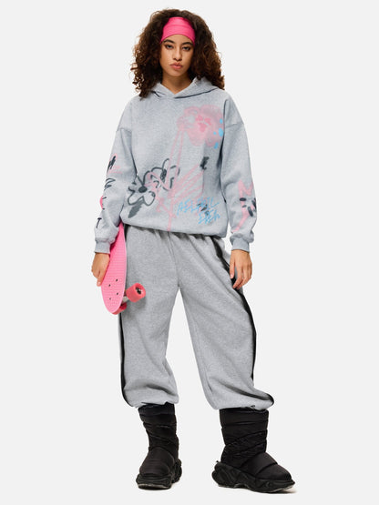 Graffiti Heart Sweatpants Grey - Aelfric Eden