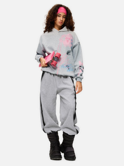 Graffiti Heart Sweatpants Grey - Aelfric Eden