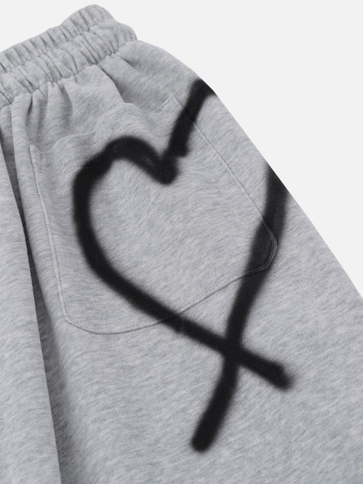 Graffiti Heart Sweatpants Grey - Aelfric Eden
