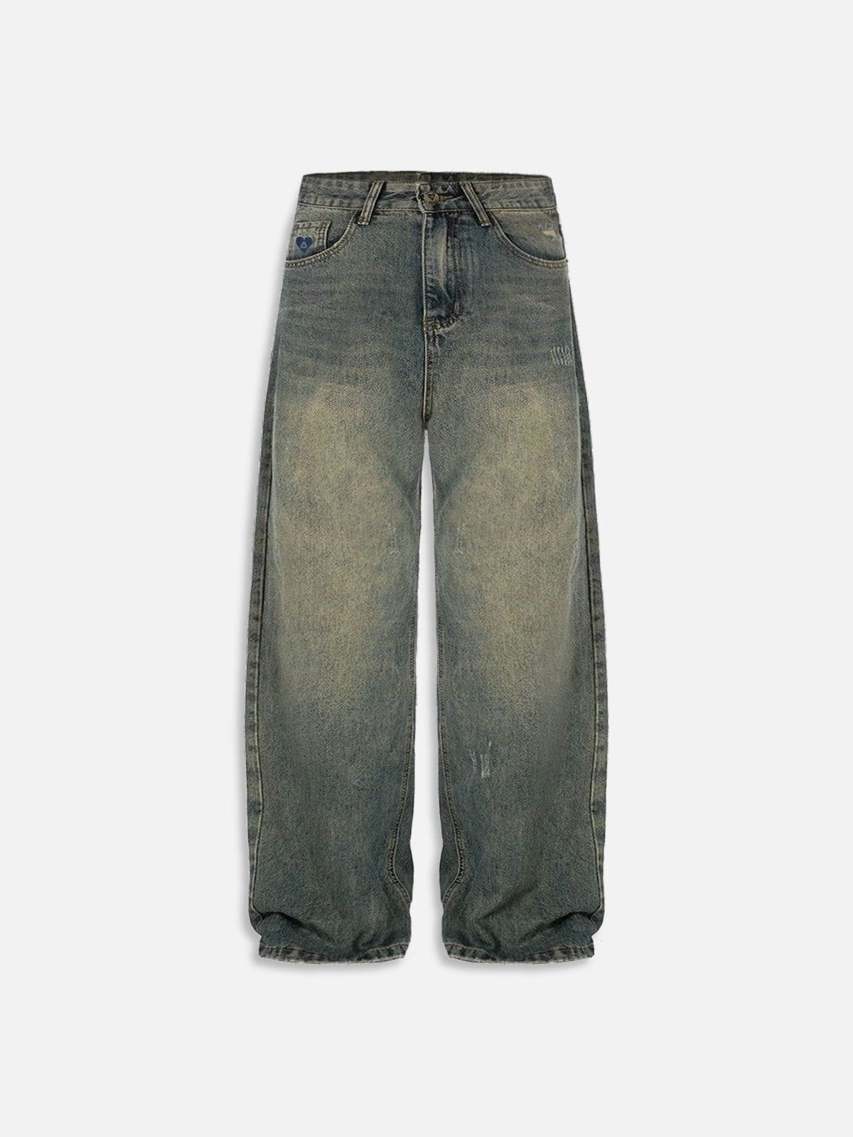 Solid Vintage Loose Jeans Blue - Aelfric Eden