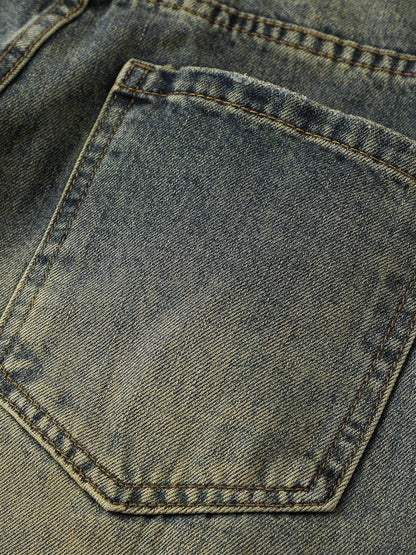 Solid Vintage Loose Jeans Blue - Aelfric Eden