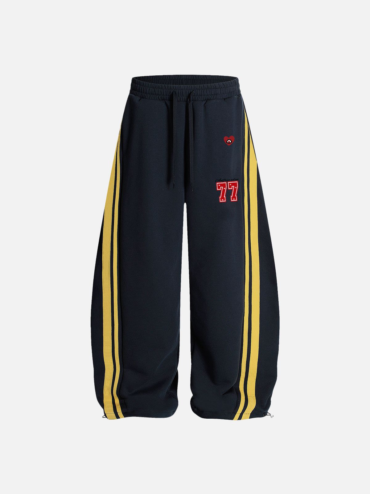 Stripe Baggy Barrel Sweatpants Dark Blue - Aelfric Eden