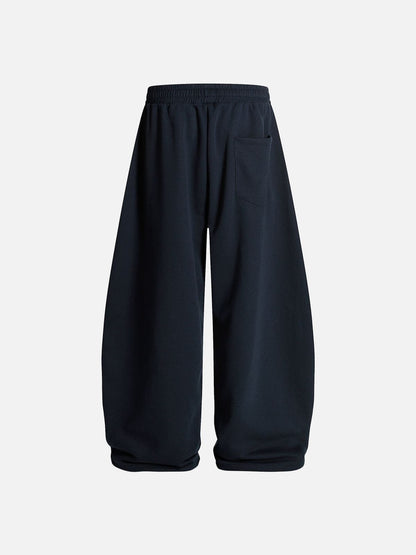 Stripe Baggy Barrel Sweatpants Dark Blue - Aelfric Eden