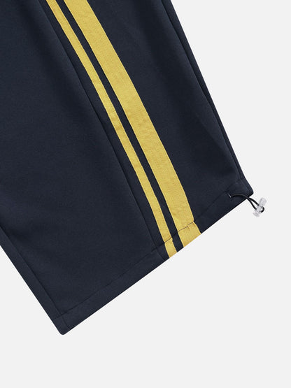 Stripe Baggy Barrel Sweatpants Dark Blue - Aelfric Eden