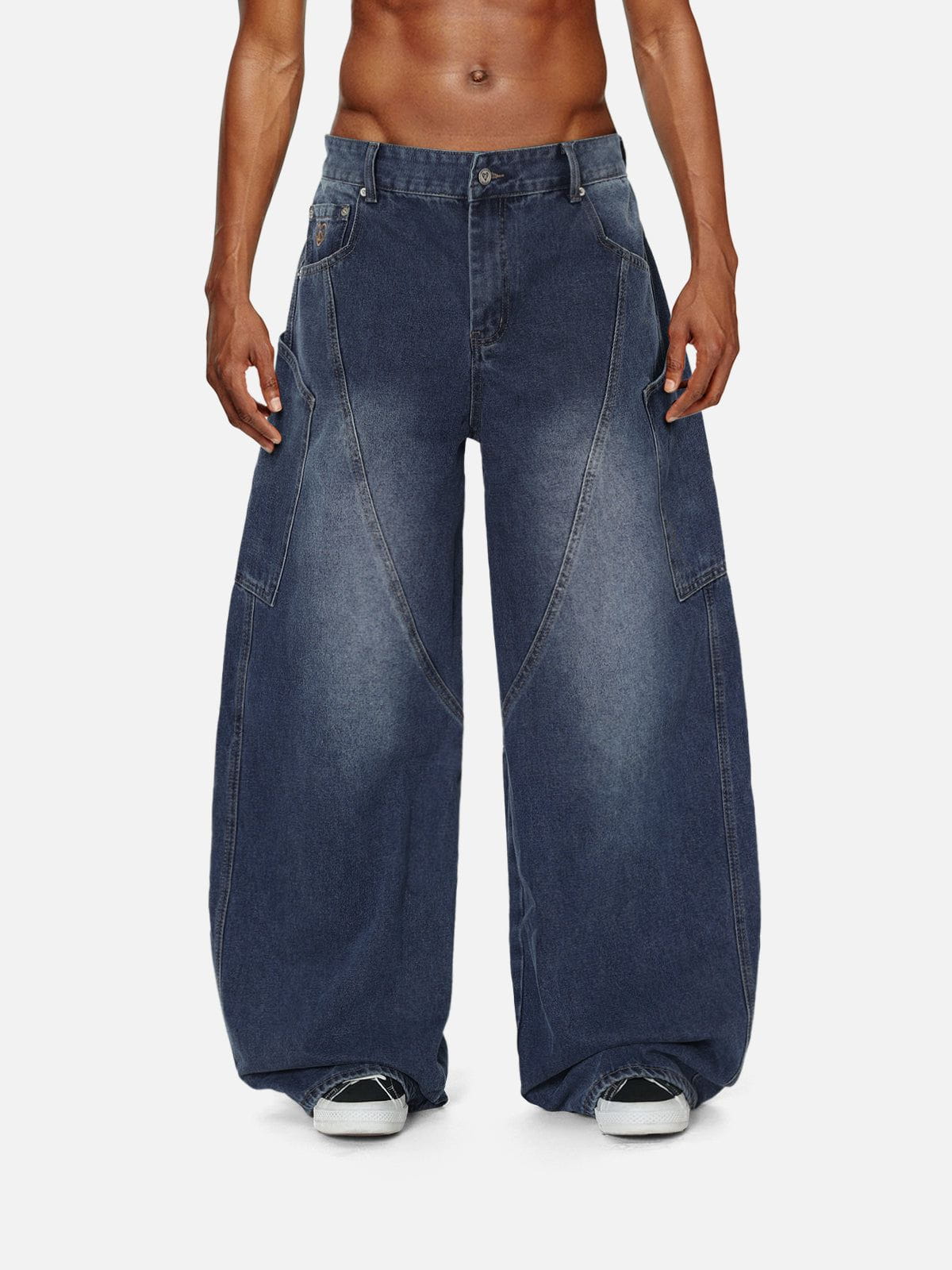 Arc Big Pocket Loose Jeans Blue - Aelfric Eden
