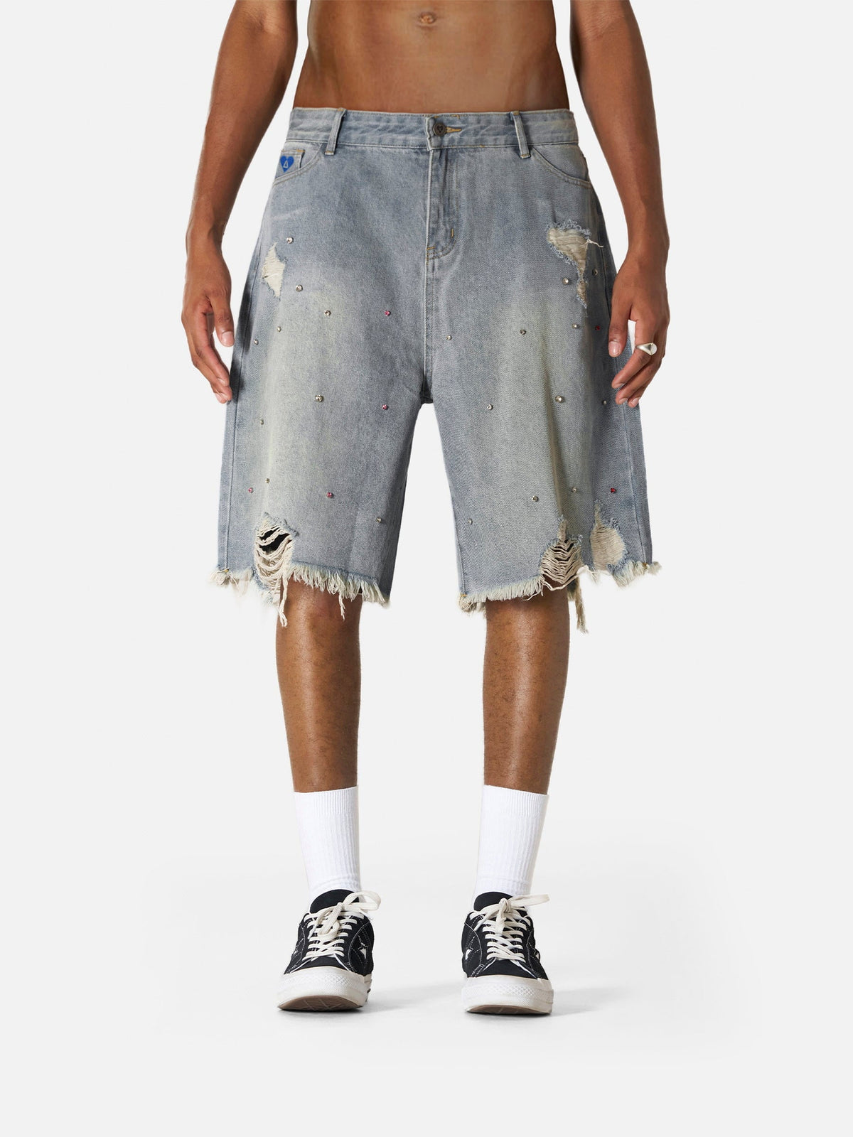 Rhinestone Application Jorts  - Aelfric Eden