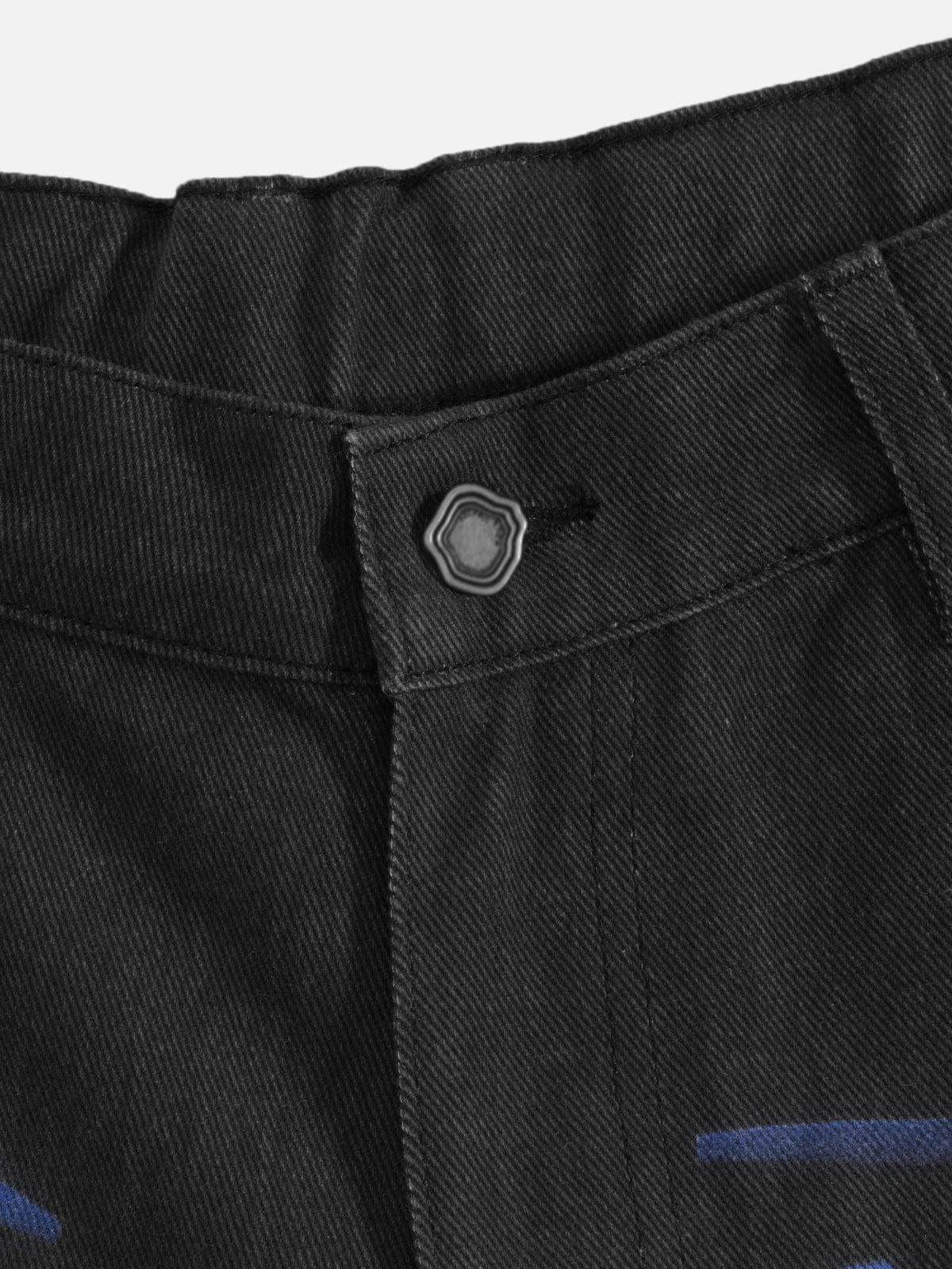 Flame Graphic Jorts Black - Aelfric Eden