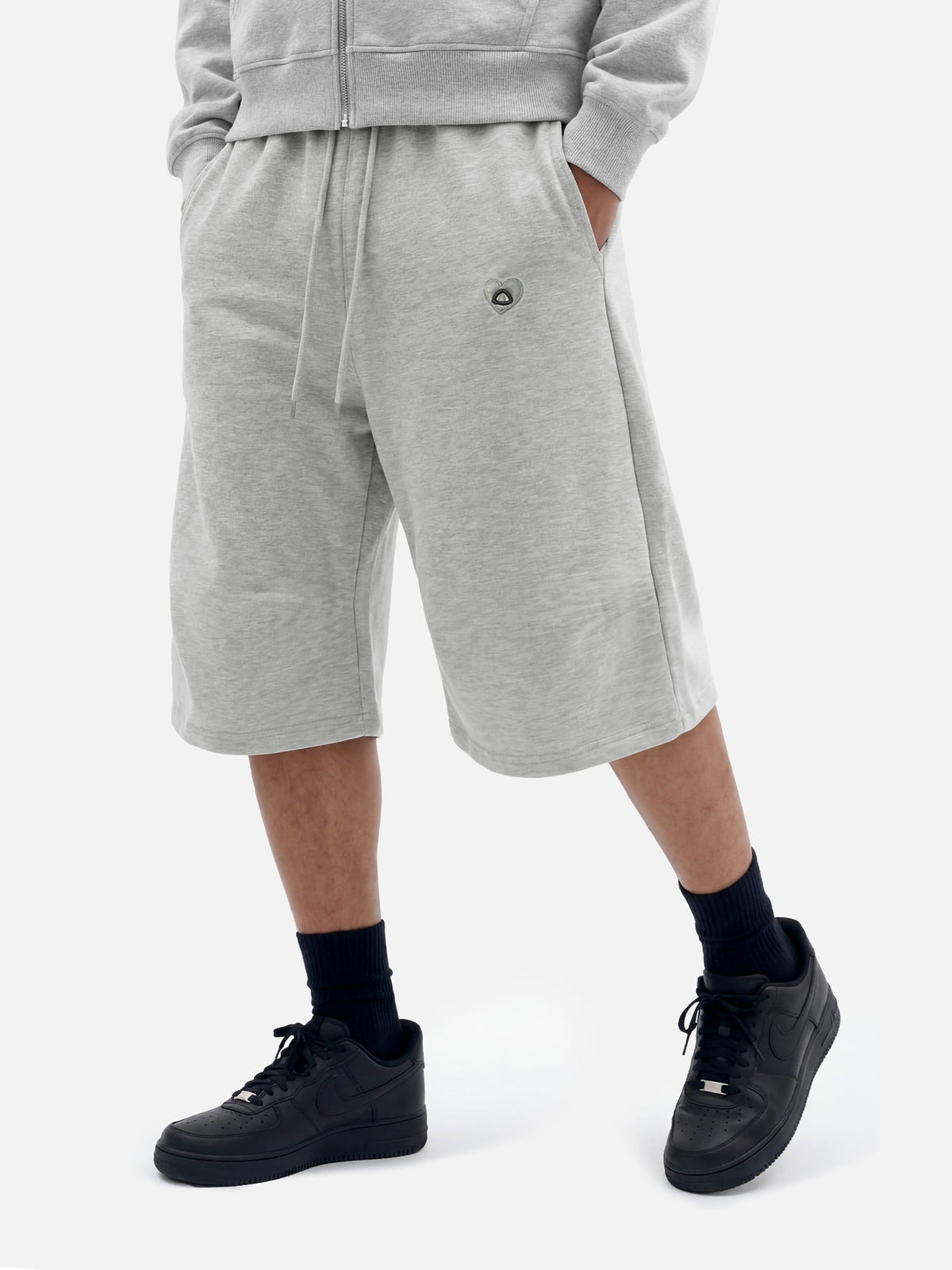 Wrinkle Longline Shorts Grey - Aelfric Eden